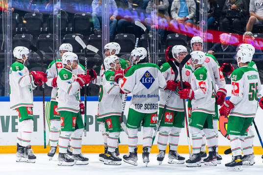 Players of Rögle celebrate