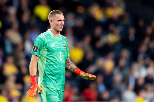 Goalkeeper Robin Olsen of Sweden