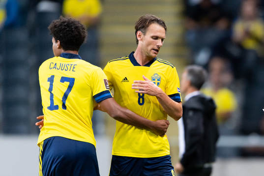 Albin Ekdal of Sweden is substituted by Jens Cajuste of