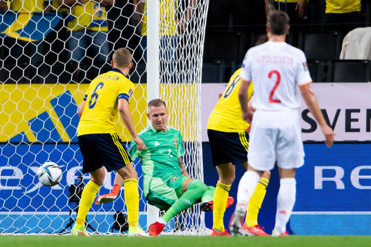 Goalkeeper Robin Olsen of Sweden