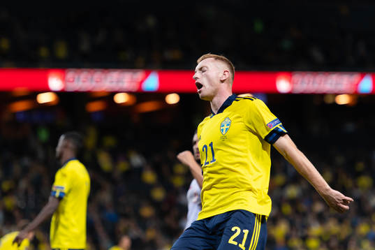 Dejan Kulusevski of Sweden looks dejected