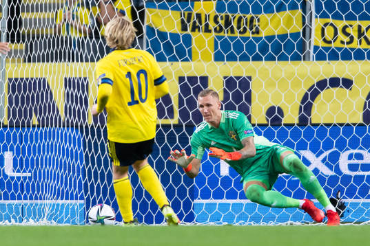 Goalkeeper Robin Olsen of Sweden