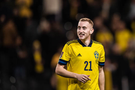 Dejan Kulusevski of Sweden celebrates