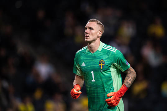 Goalkeeper Robin Olsen of Sweden