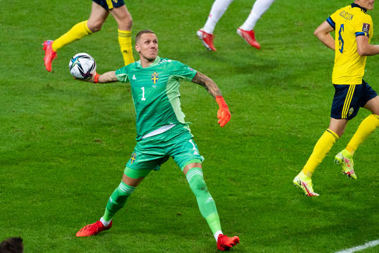 Goalkeeper Robin Olsen of Sweden
