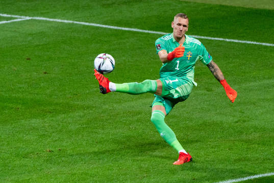 Goalkeeper Robin Olsen of Sweden