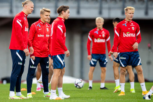 Erling Braut Haaland, Martin Ødegaard and Andreas