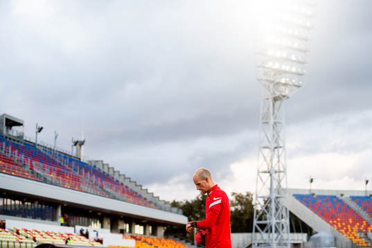 Goalkeeper André Hansen of the Norwegian national football