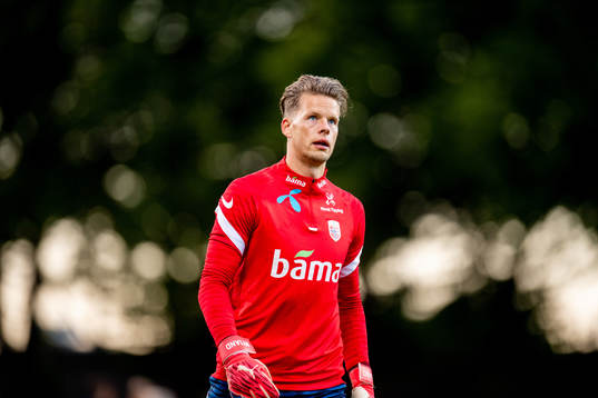 Goalkeeper Ørjan Håskjold Nyland of the Norwegian