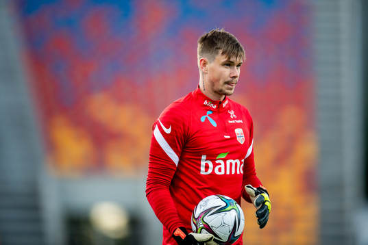 Goalkeeper Per Kristian Bråtveit of the Norwegian national