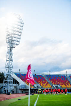 General view of the Norwegian national football team at