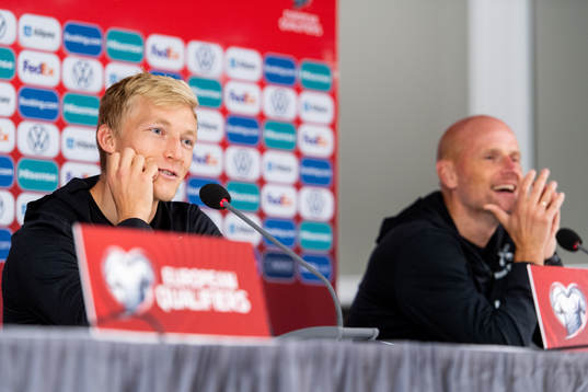 Birger Meling and Ståle Solbakken, head coach of the