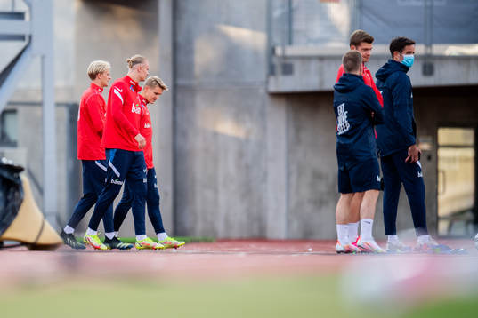 Morten Thorsby, Erling Braut Haaland and Martin Ødegaard