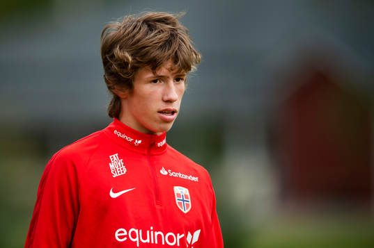 Niklas Wassberg of the Norwegian national football team u17