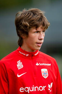 Niklas Wassberg of the Norwegian national football team u17