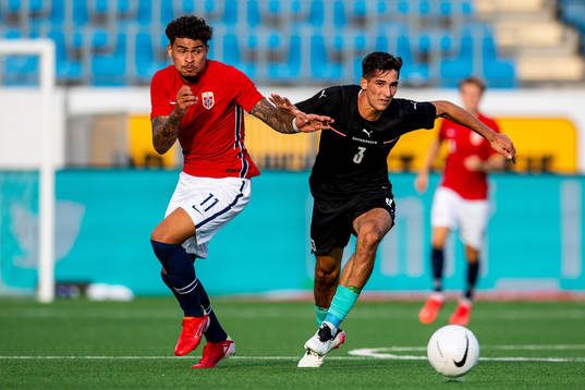 Noah Holm of Norway and Leo Greiml of Austria