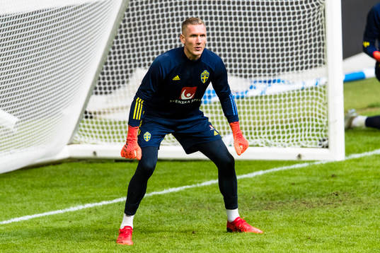 Goalkeeper Robin Olsen of Sweden