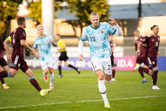 Erling Braut Haaland of Norway celebrates