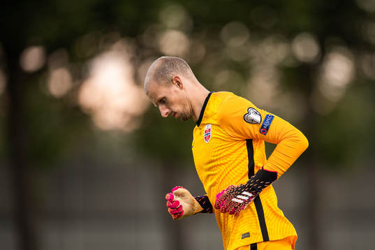 Goalkeeper André Hansen of Norway