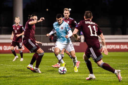 Mohamed Elyounoussi of Norway shoots to score the 0-2 goal