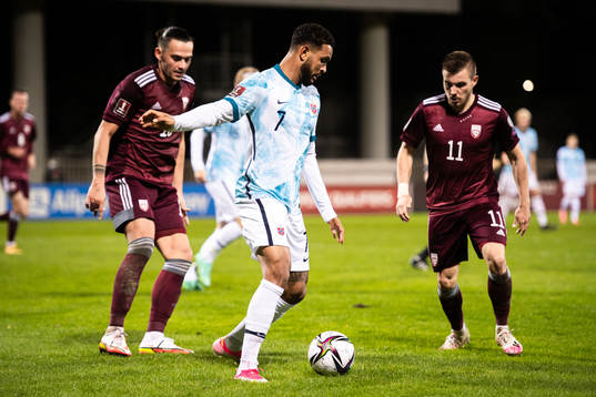 Joshua King of Norway and Roberts Savalnieks of Latvia