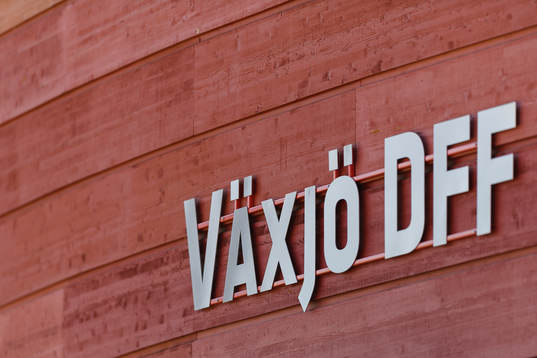 Växjös skylt på Visma arena