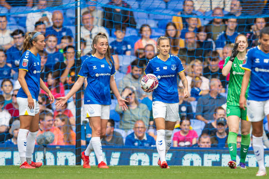 Nathalie Björn of Everton looks dejected
