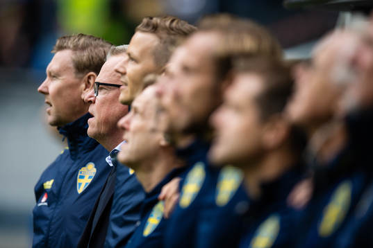 head coach Janne Andersson of Sweden