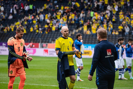 goalkeeper Kristoffer Nordfeldt and Marcus Danielson  of