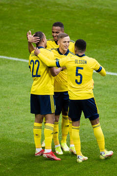 Robin Quaison, Isaac Kiese-Thelin, Jesper Karlsson and