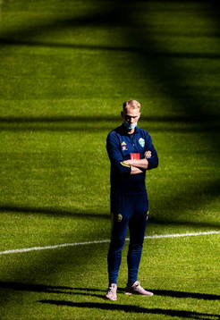 Goalkeeper Pontus Dahlberg of Sweden
