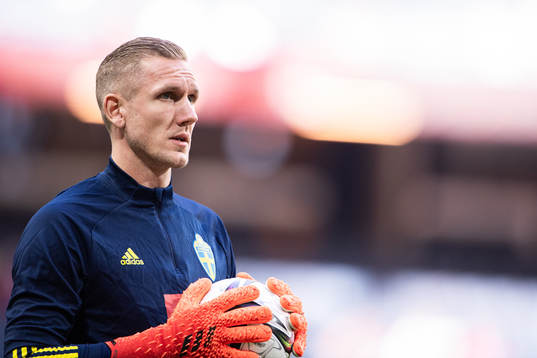 Goalkeeper Robin Olsen of Sweden