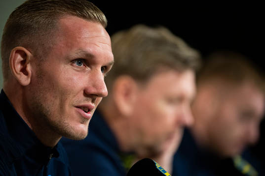 Robin Olsen of the Swedish national team