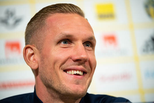 Robin Olsen of the Swedish national team