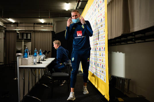 Robin Olsen of the Swedish national team