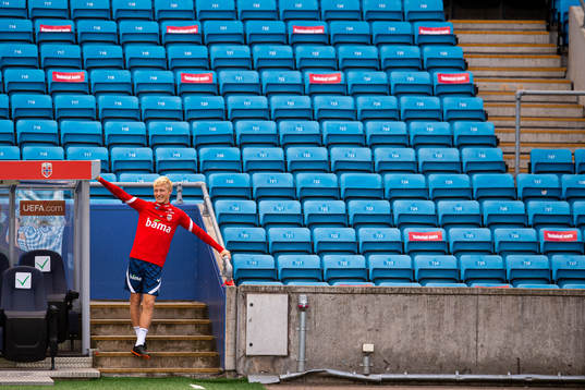 Birger Meling of the Norwegian national football team