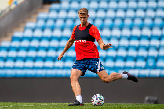 Kristoffer Ajer of the Norwegian national football team