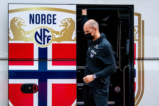 Goalkeeper André Hansen of the Norwegian national football