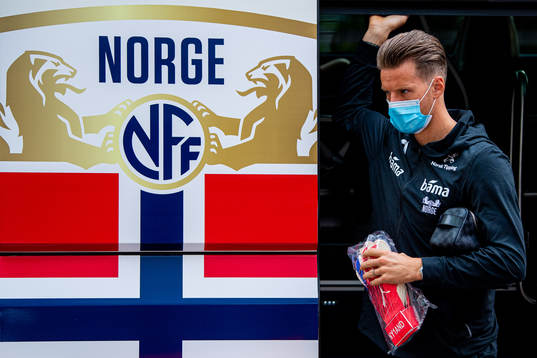 Goalkeeper Ørjan Håskjold Nyland of the Norwegian