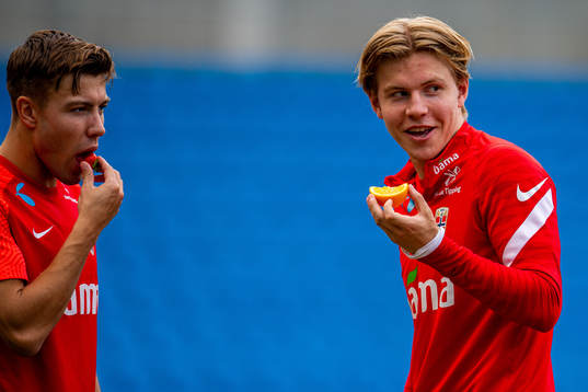 Fredrik André Bjørkan and Jens Petter Hauge of the