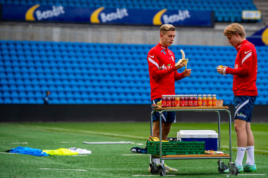 Marcus Holmgren Pedersen and Jens Petter Hauge of the