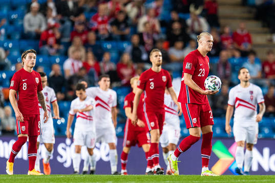 Patrick Berg, Kristoffer Ajer and Erling Braut Haaland of