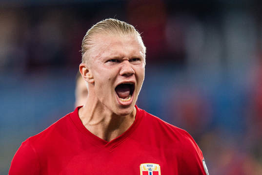 Erling Braut Haaland of Norway celebrates
