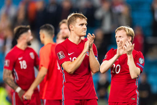 Martin Ødegaard and Mats Møller Dæhli of Norway