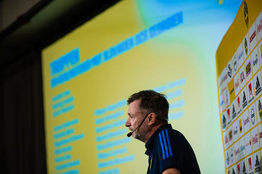 Peter Gerhardsson, head coach of the Swedish women's