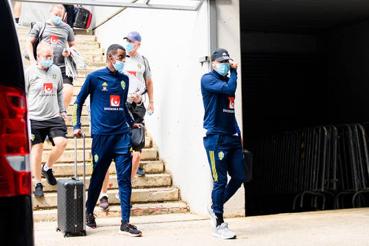 Alexander Isak of the Swedish national football team arrive