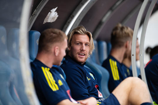 Dejan Kulusevski and Emil Forsberg of the Swedish national