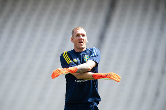 goalkeeper Robin Olsen of the Swedish national football team