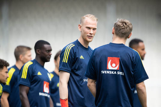 goalkeeper Pontus Dahlberg of the Swedish national football