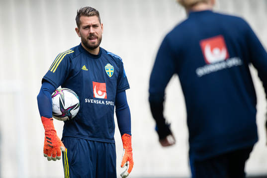 goalkeeper Kristoffer Nordfeldt of the Swedish national